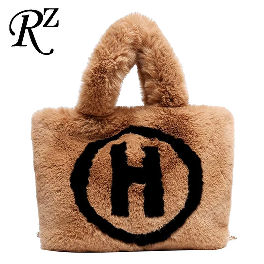 Plush Tote Bags Chain Women Bags Soft Fluffy Bags NEW Winter Bags for Women 2020 Furry Bags Luxury Handbag Fur Shoulders Bags