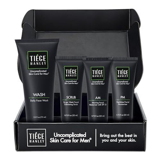 Tiege Hanley Mens Skin Care Set, Essential Skin Care Routine for Men (System