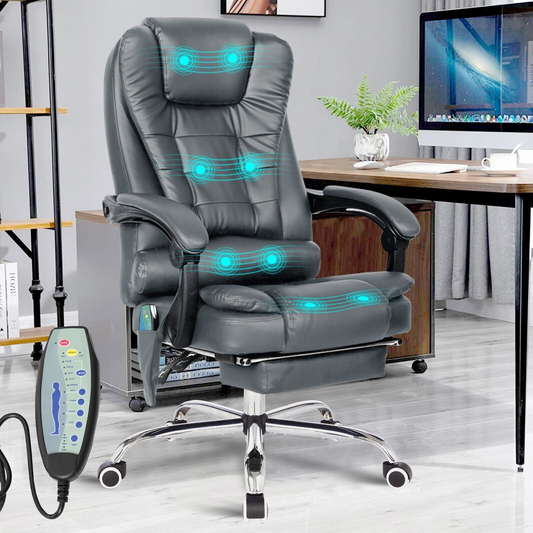 Massage Gaming Office Chair with Recliner and Footrest.